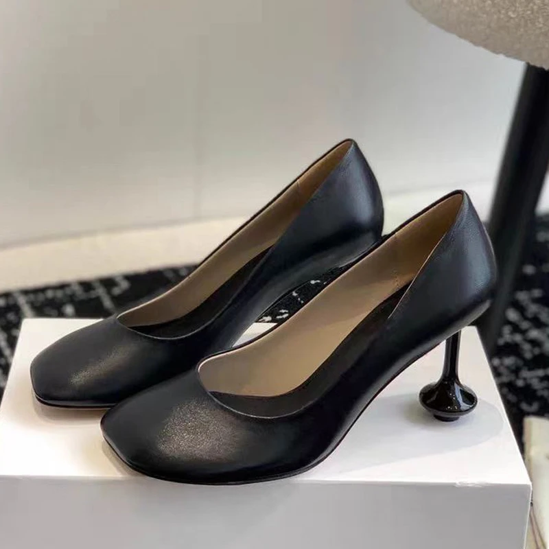 

Aneikeh Spring Autumn Concise Street Style Designer Round Toe Women Pumps Sexy Thin High Heels Stripper Shoes Zapatos De Mujer