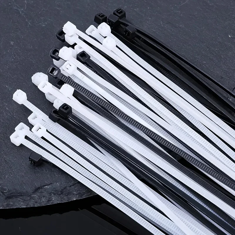 300 قطعة كابل نايلون الذاتي قفل الأسلاك البلاستيكية البريدي العلاقات مجموعة 3*100 3*150 4*200 MRO ومثبتات الإمدادات الصناعية وكابل الأجهزة