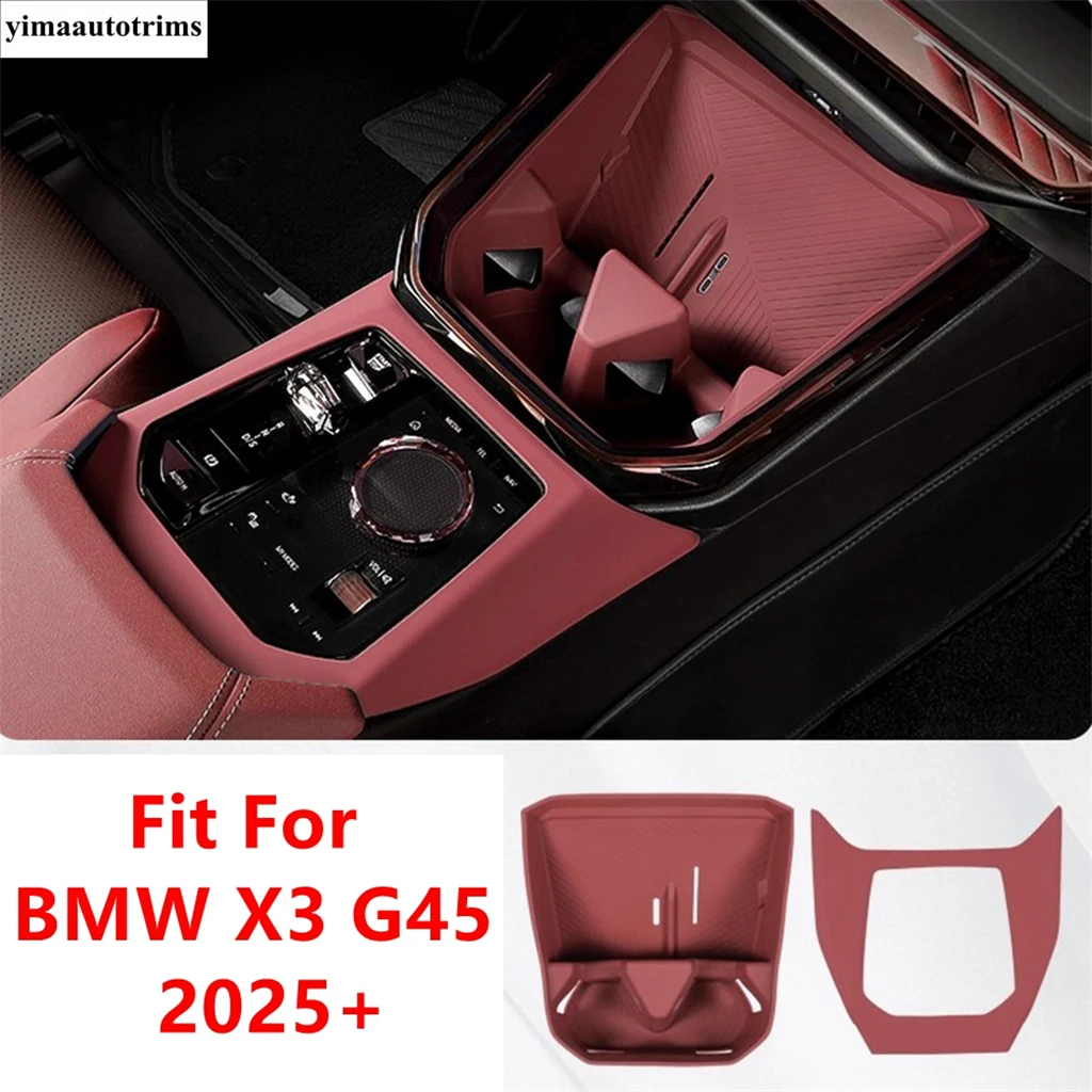 

For BMW X3 G45 2025 2026 Silicone Car Water Cup Pad Central Control Gear Shift Wireless Charging Protection Mat Accessories Kit