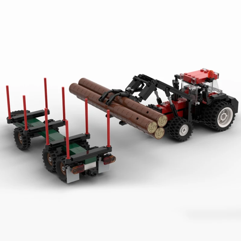 City Car Model MOC Building Bricks 1455XL Agricultural Tractor Modular Technology Gifts Holiday Assemble Toys Suit Display
