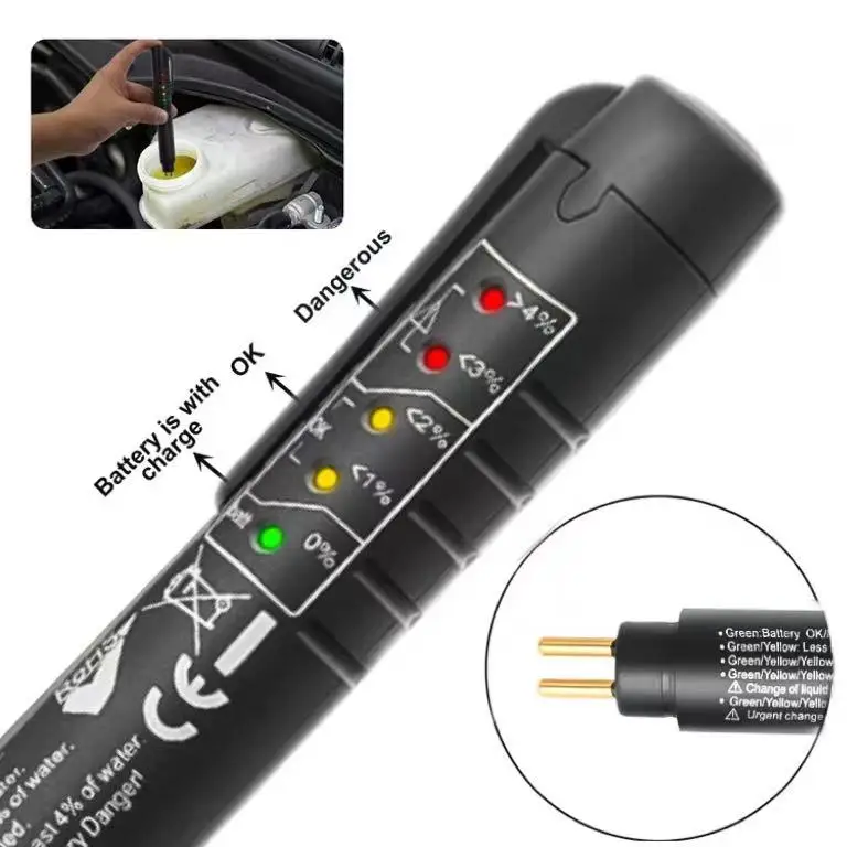 MINI Brake Fluid Tester Pen Automotive Universal Detector DOT3/DOT4/DOT5 Testing 5 LED Brake Fluid Tester Car Diagnostic Tool