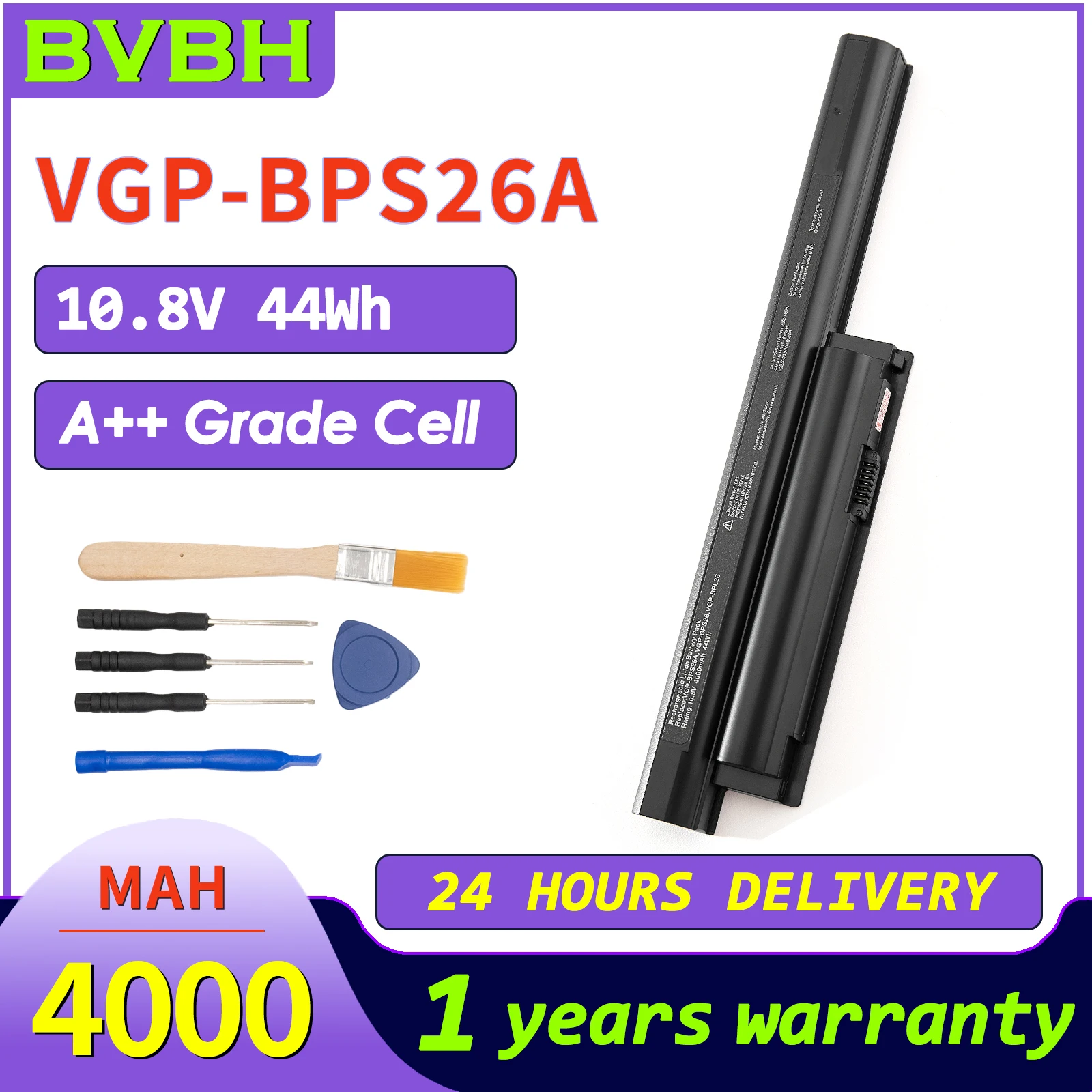 

BVbh VGP-BPS26A Laptop Battery For Sony Vaio BPS26/VGP-BPL26/VGP-BPS26 series VPC-CA/VPC-CB/VPC-EG/VPC-EH Laptop Battery 4000mah