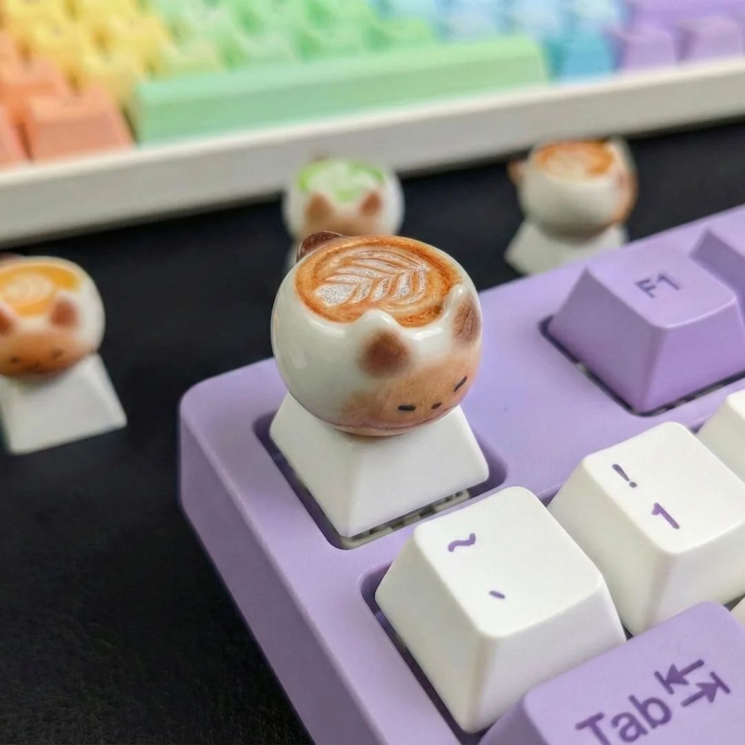 Cute Thai Cat Coffee Cartoon K - Coffee Tea Thai recension och pris