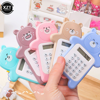 Portable Mini Calculator Pocket Size 8 Digits Display Kawaii Cartoon Ultra-thin Button Cute Calculator School Supplies for Child