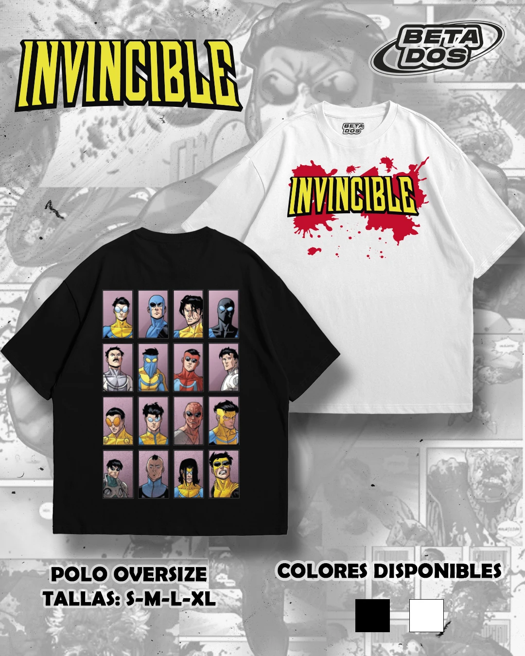 American Movie Anime Invincible Grafik T-Shirt Männer Frauen Straße Y2k Übergroße Kleidung Kurze Ärmel Lässige Baumwolle Lose Tops