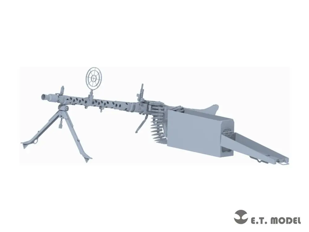 ET MODEL   P06-002 1:6 WWII German Mg34 Machine Gun & Ammo Box(3D Printed)