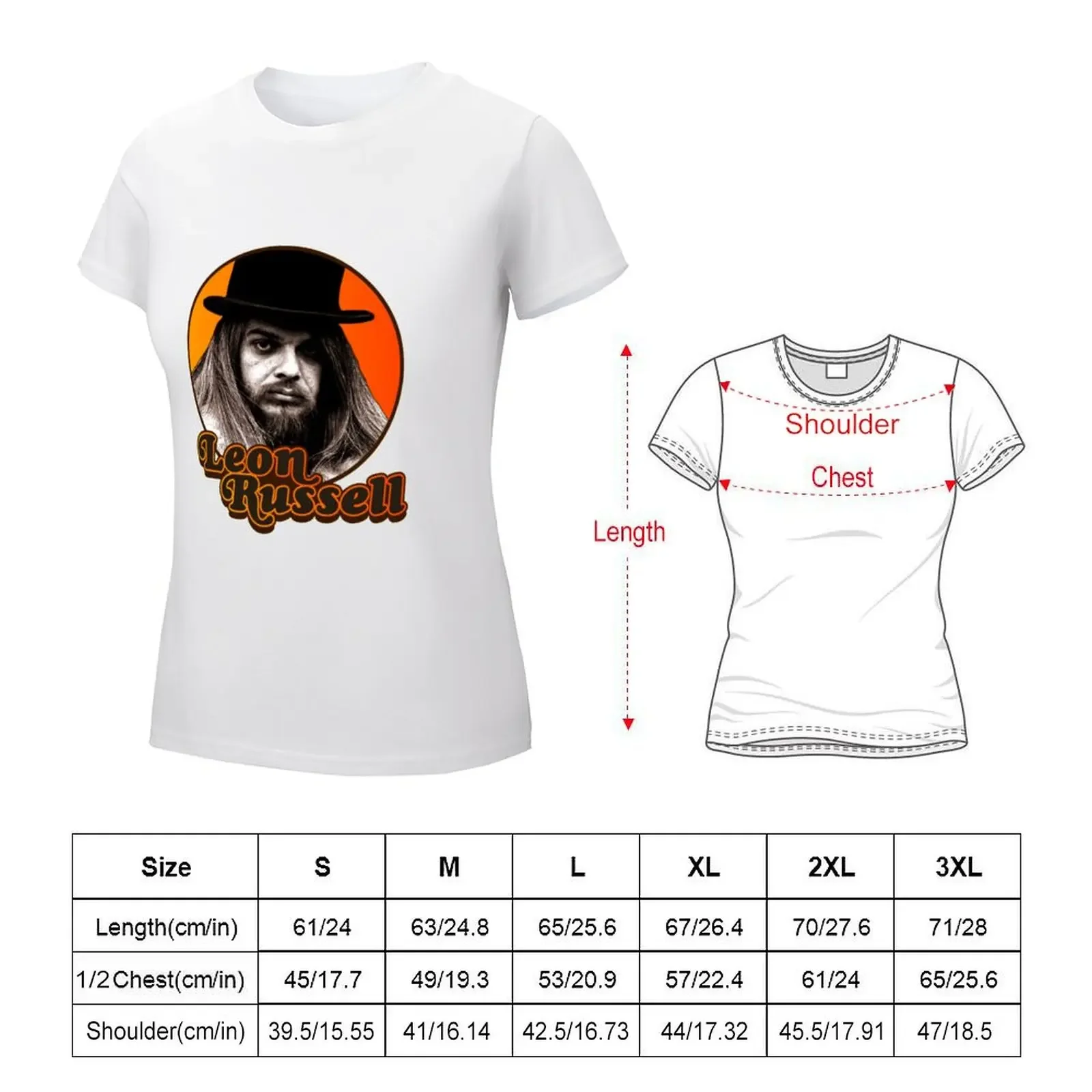 Leon Russell T-shirt oversized tops lady clothes spring clothes Women 2024