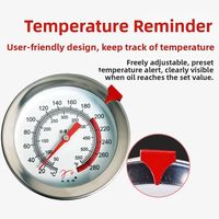0~300℃ Kitchen Probe Thermomete Instant Read Large Dial Pointer Thermometer Portable Stainless Steel BBQ Thermometer Tester