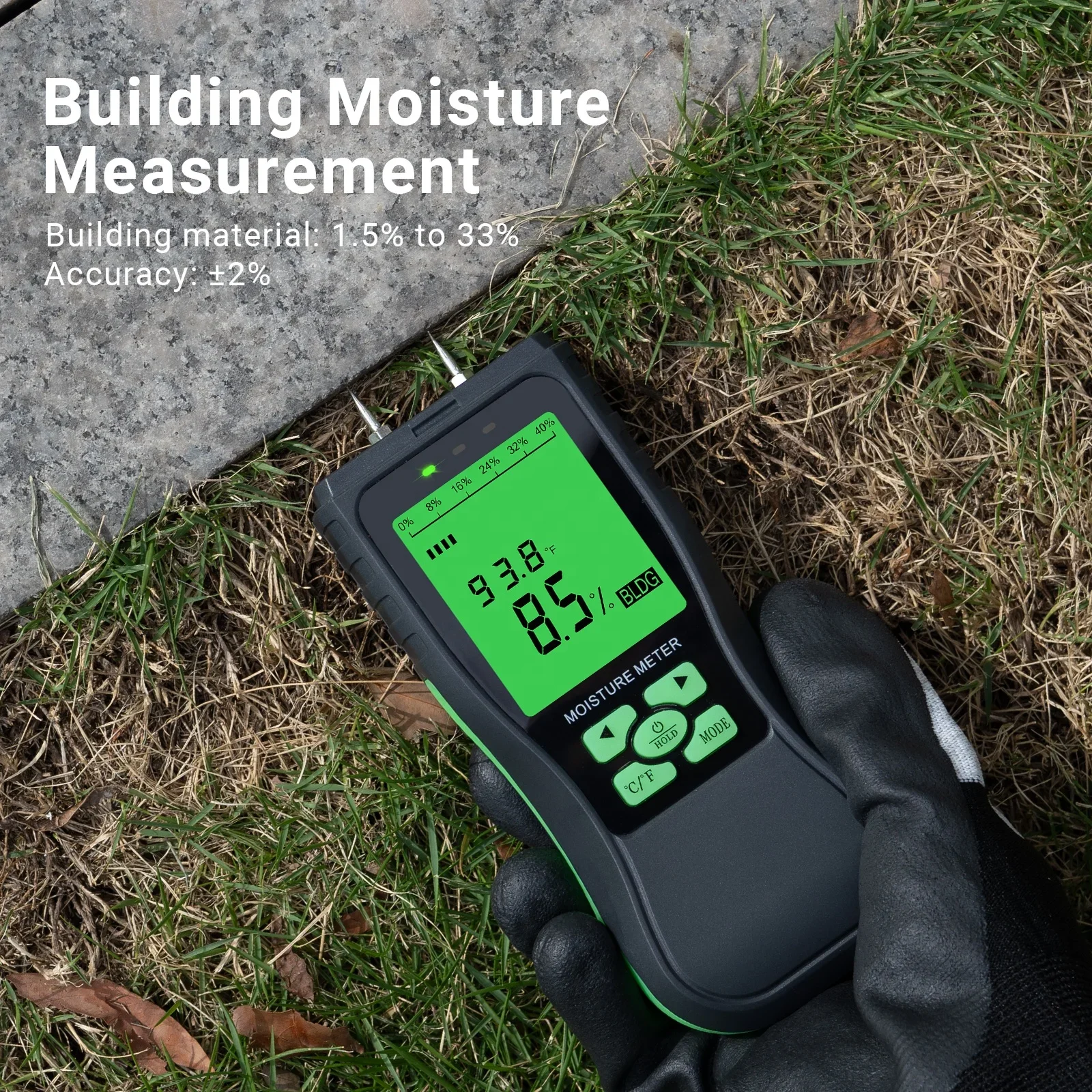 Concrete moisture meter, building humidity tester, moisture meter, wood moisture detector