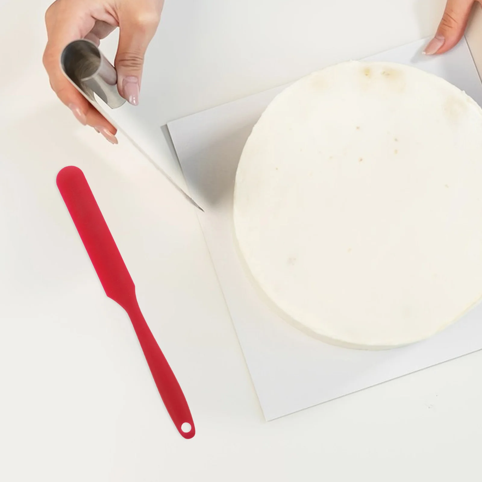 

Silicone Scraper Spatula Baking Cake Cream Butter Spreader Kitchen Tools Seamless Design Ergonomic Handle Storage Hole