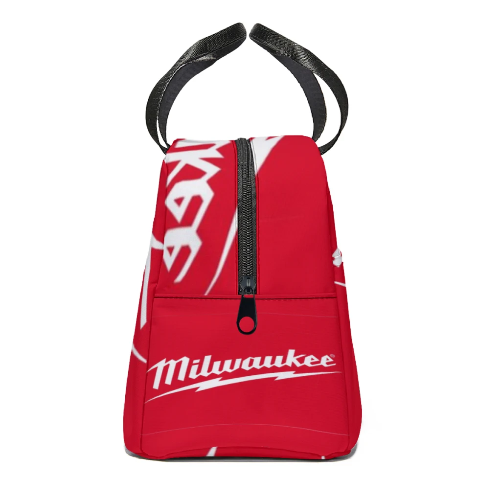 Popular W-milwaukeed Logo Lunch Bag for School Waterproof Picnic Thermal Cooler Insulated Lunch Box Women Kids Tote Bags