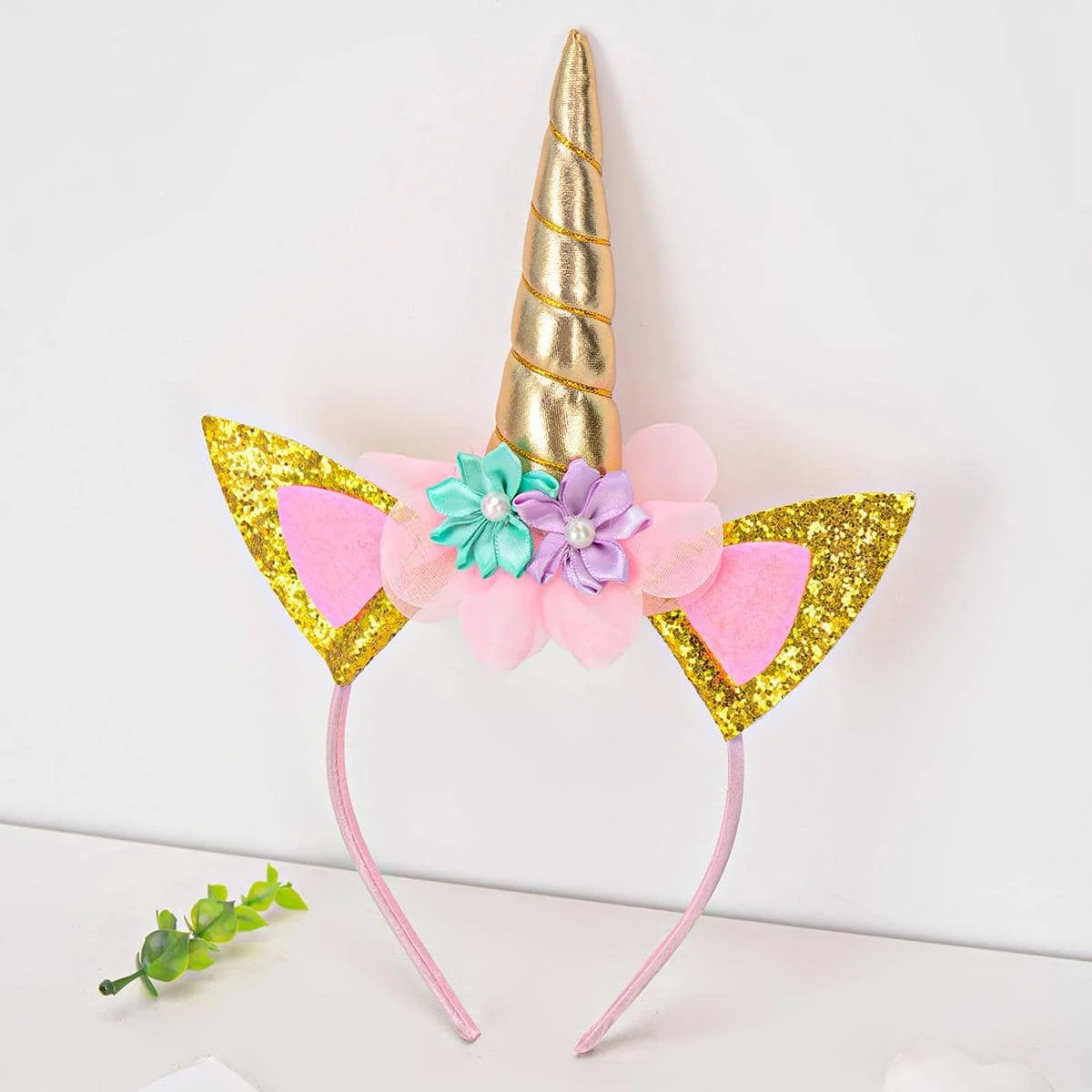 Rainbow Unicorn Headband Girls Hairband Cute Cartoon Birthday Decoration Cosplay Photography Photo Prop Supplies