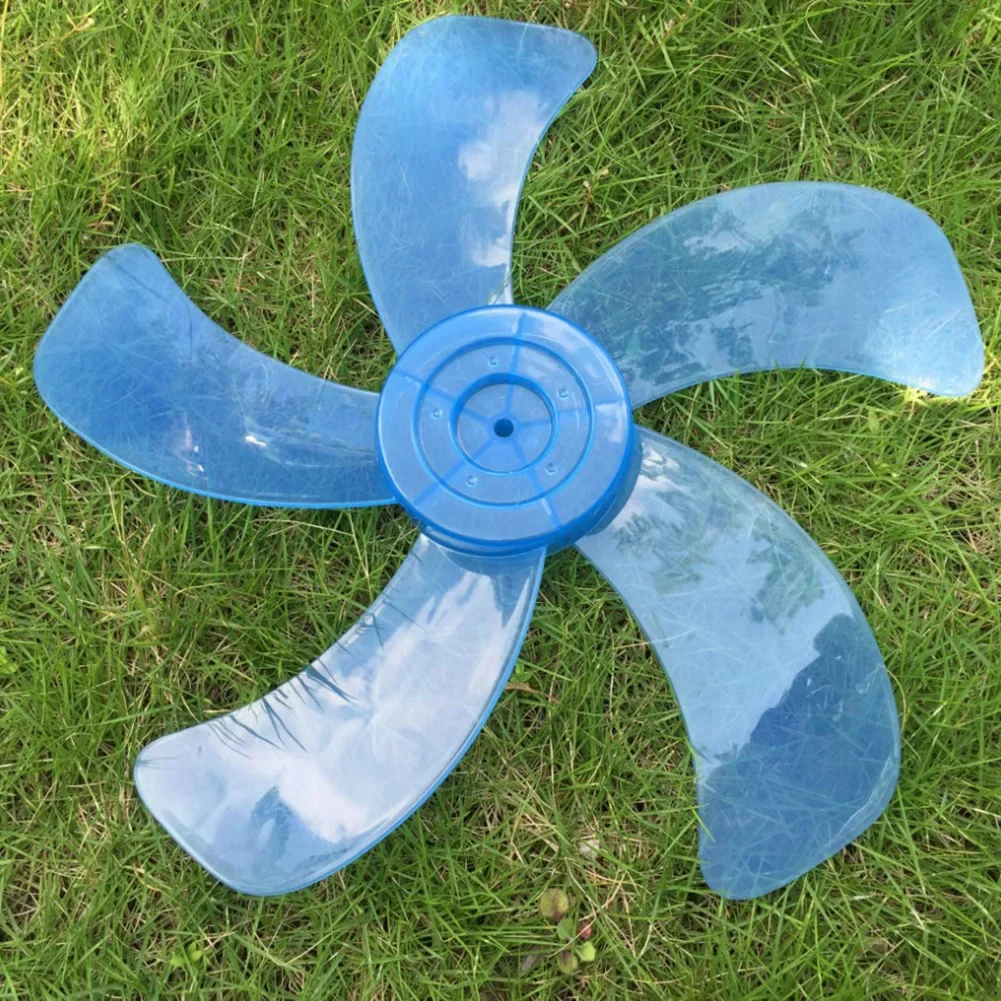 16 Inch Household Fan Blade Five Leaves With Nut Cover For Pedestal Fan Table Easy Installation Wall Table Fanner