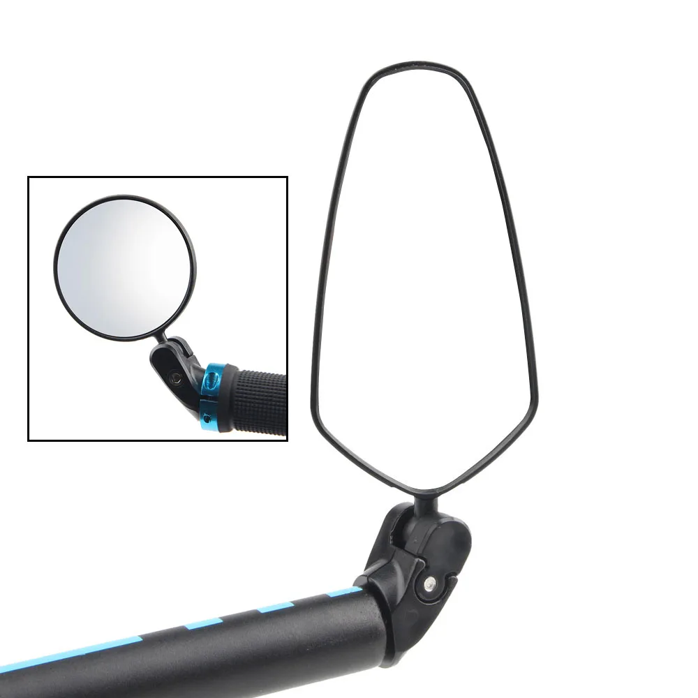 1pc Bicycle Rearview Mirror 360° Adjustable Convex Mirror for Inner dia 16-22mm