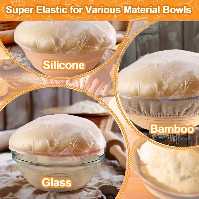 Bread Bowl Covers Food Storage Cover Multi-Purpose Keeping Bags Food Cover Stretchable Wrap Cover For Bakery Home Baking Family