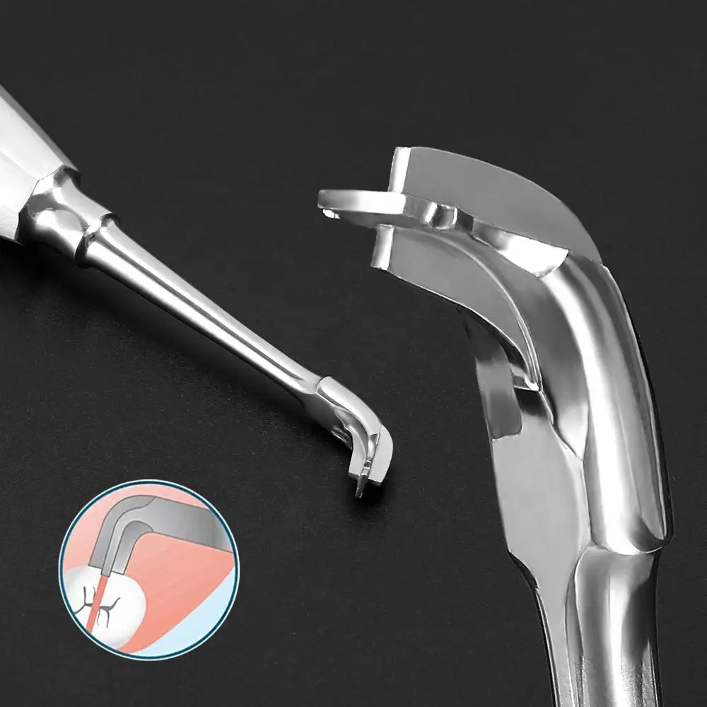 1Pcs Dental Crown Spreader Drill Dental Restoration Metal Handle Non-Slip Dental Root Elevator Forcep Cross Broken Crown Remover