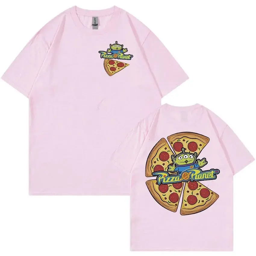 للجنسين مضحك بيتزا كوكب تي شيرت الرسم ، تي شيرت المتضخم ، ملابس الشارع عارضة ، قطن دافئ ، جودة عالية ، الموضة ، الرجعية #6