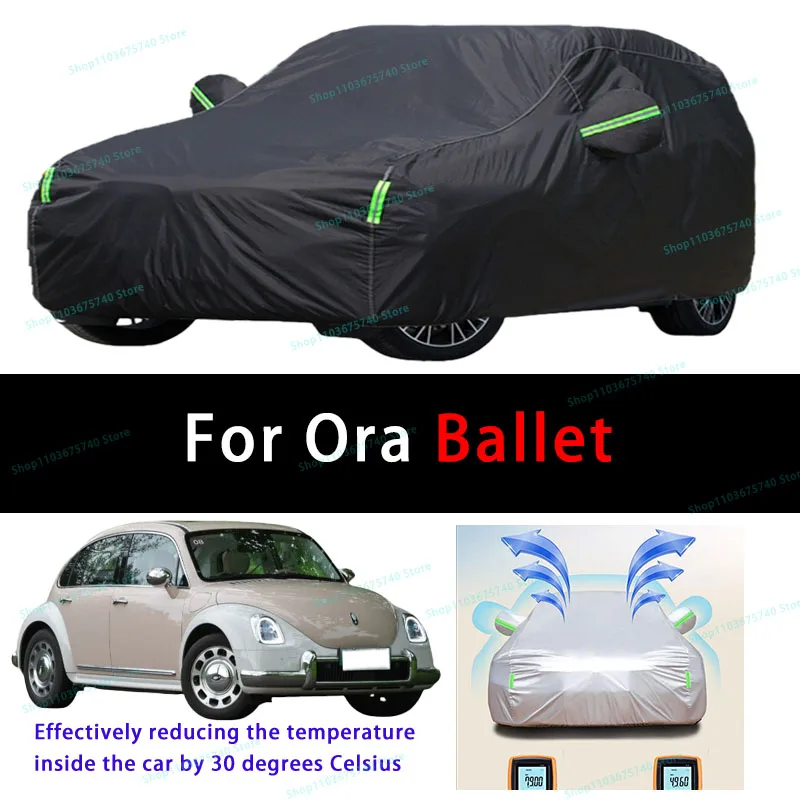 

For Ora Ballet Summer Full Car Covers Outdoor Sun uv Protection Dust Cooling Protective Auto Protective Cover