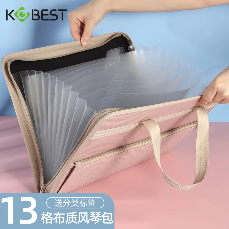 

A4 water-resistant Accordion File Bag Folder Expanding Filing Folder with Multi Pockets Heavy Duty, Document Organizer Holder