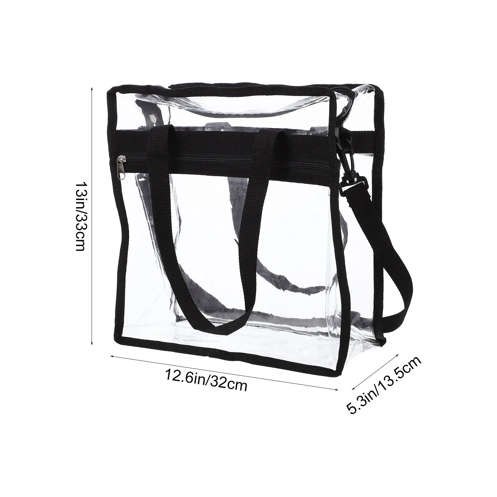 

1pc Transparent Shoulder Bag Premium Pvc Durable Clear Pouch For Women Multi-Function Cross Body Bag Portable Outdoor Clear