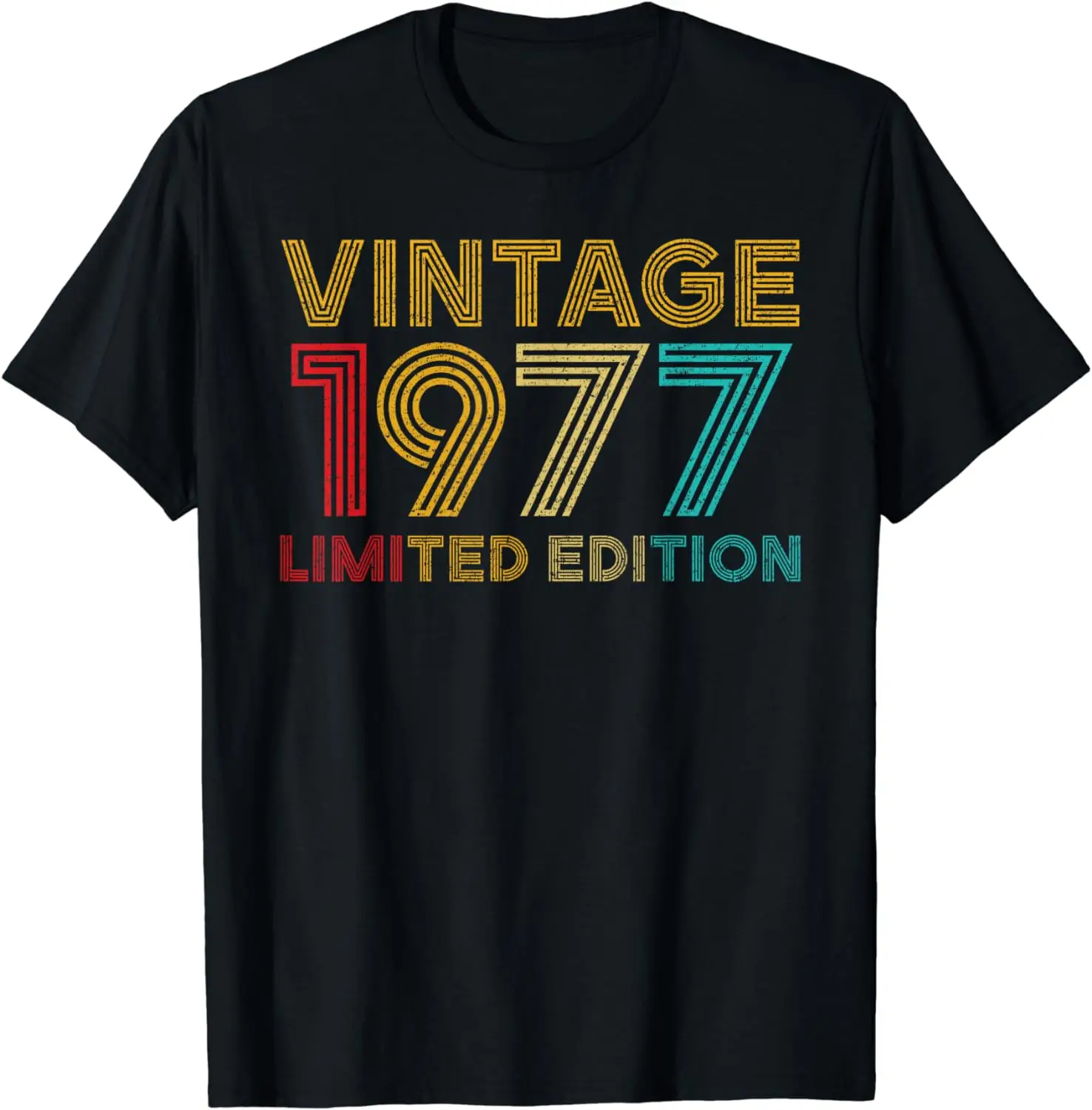 49 Jahre alt, Vintage 1977, limitierte Auflage, T-Shirt zum 49. Geburtstag, Baumwoll-Grafik-T-Shirt, Geburtstagsgeschenk, individuell bedruckte Kurzarm-Shirts
