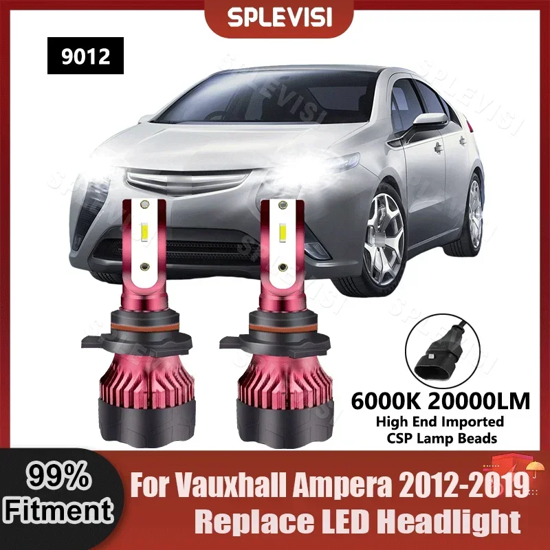 

2PCS 9012 LED Headlight Bulbs Superior CSP Chips For Vauxhall Ampera 2012 2013 2014 2015 2016 2017 2018 2019 Replace Headlamp