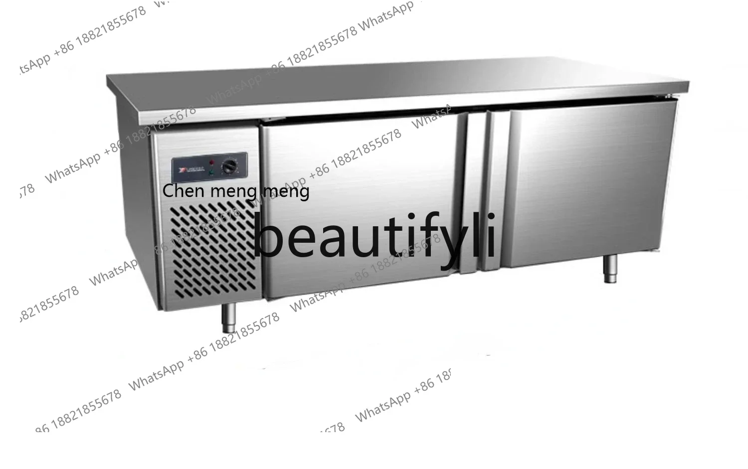 Z189 Workbench milk tea shop equipment horizontal refrigerator kitchen flat cooling console stainless steel commercial freezer