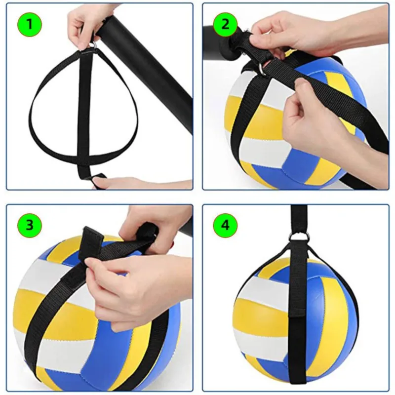 Volleyball Spiking Training Aid Adjustable Belt Solo Serve Training Equipment Bouncing Train Rope Beach Volleyball Accessories