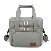 Men's and women's double-layer lunch bags and lunch boxes - leak proof soft large adult work lunch refrigerated bag