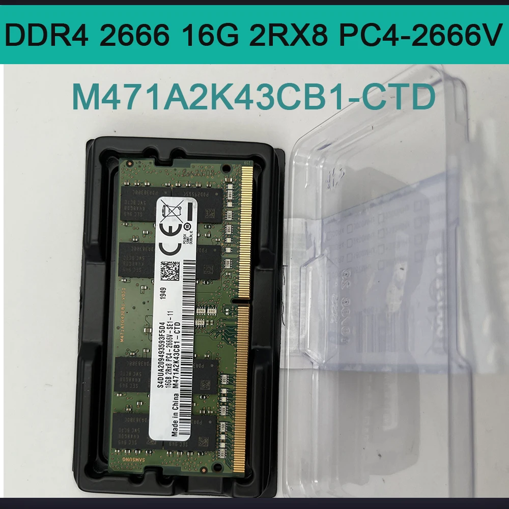 1Pcs Notebook Memory For Samsung DDR4 2666 16G 2RX8 PC4-2666V 16GB M471A2K43CB1-CTD