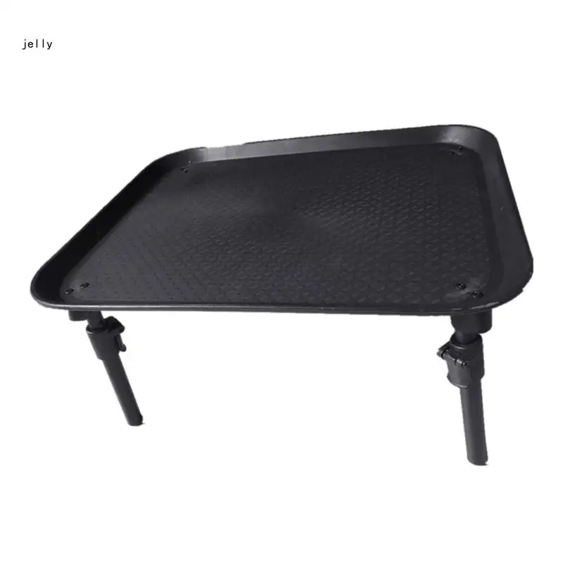 

448C Folding Fishing Baits Table Lightweight Folding Plastic Table Camping Fishing Small Drink Table with 4 Extendable Legs