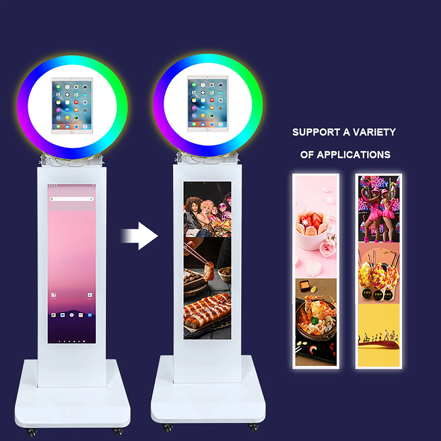 Portable Photo Booth Stand Selfie Station Machine Metal Shell iPad PhotoBooth with LCD Screen for iPad 10.2\