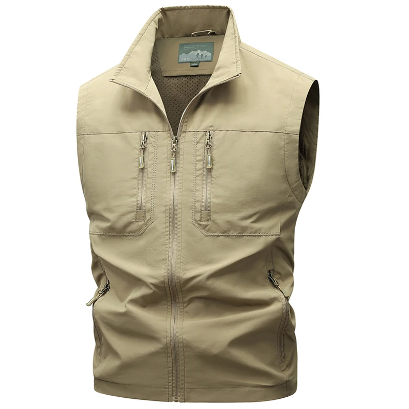 Big Size 8XL 9XL Camping Vest Men Tactical Multi-pocket Vest Techwear Hiking Fishing Waistcoat Photography Safari Cargo Vest Men