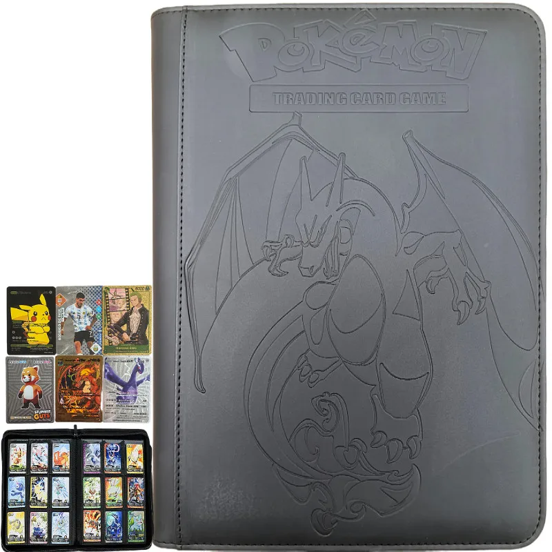 Kaartenmap met 9 vakjes, verzamelmap voor trading cards, displaymap, opbergmap voor Pokémon PTCG TCG Yugioh MTG gamekaarten