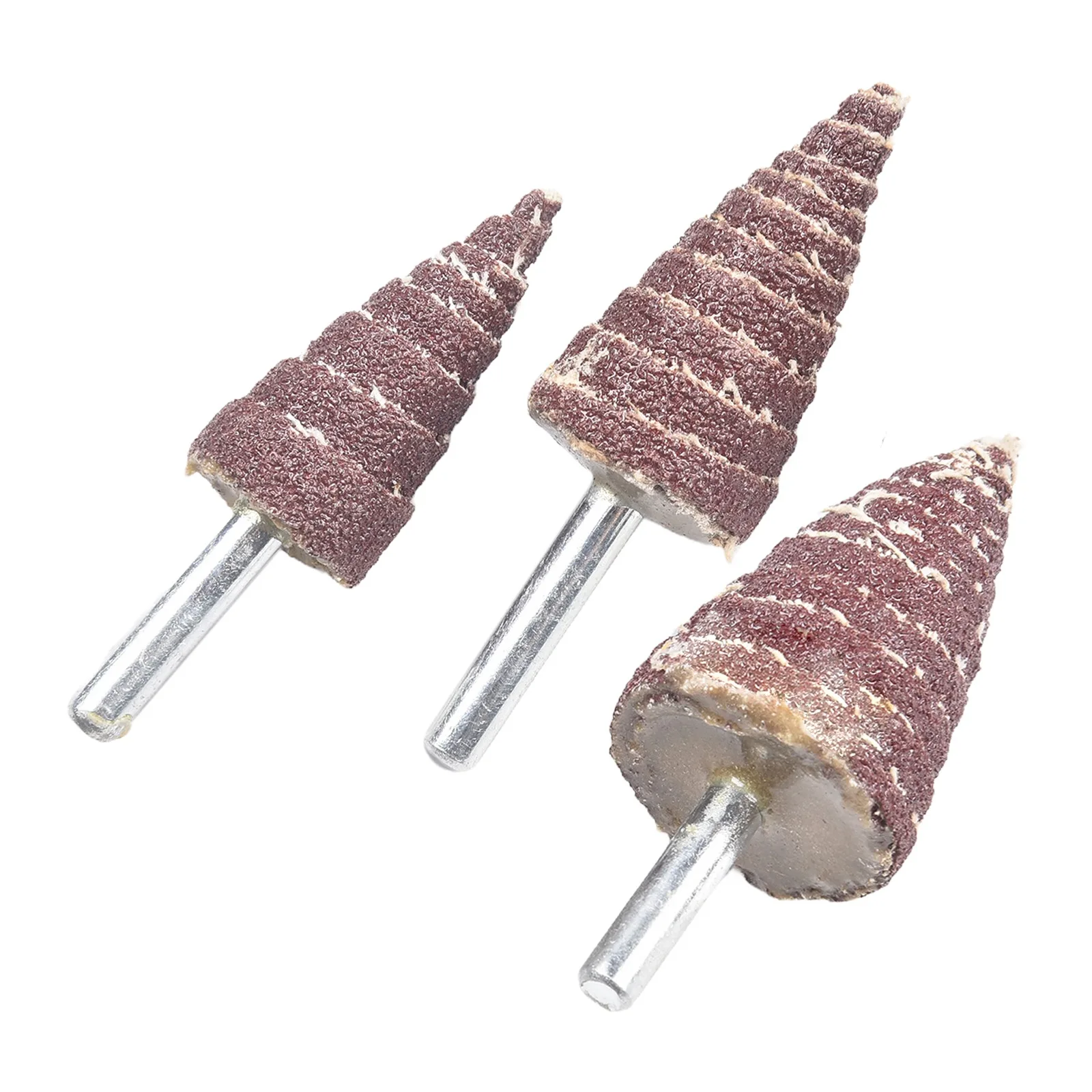 Premium Sandpaper Wheels with Tapered Cone Grinding Head 6MM Shank for ideal for Polishing and Grinding 20/25/30mm