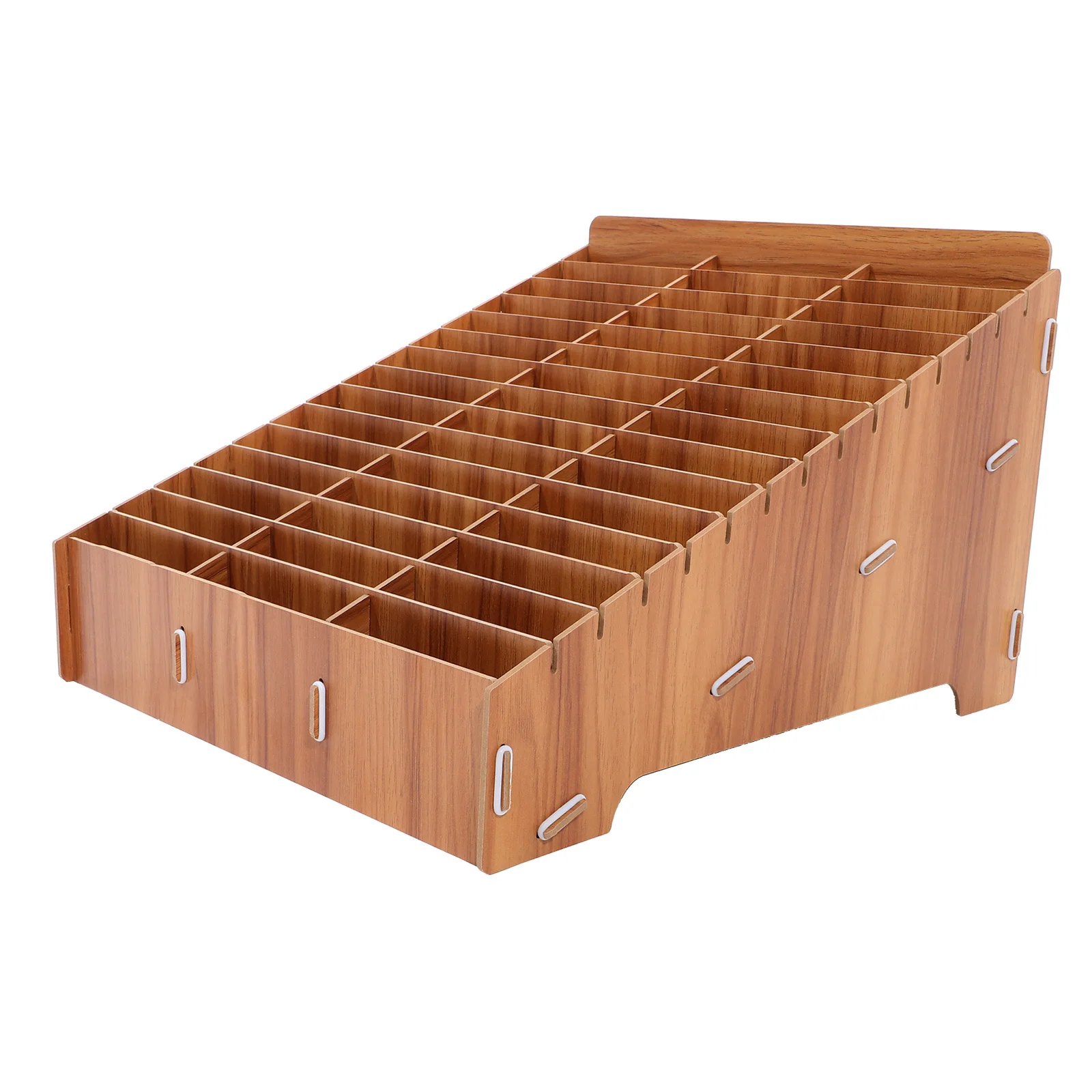 Wooden Storage Box Multiple Grids Desktop Organizer Cell Phone Holder Wood Management Box Desk Sundries Compartment Case