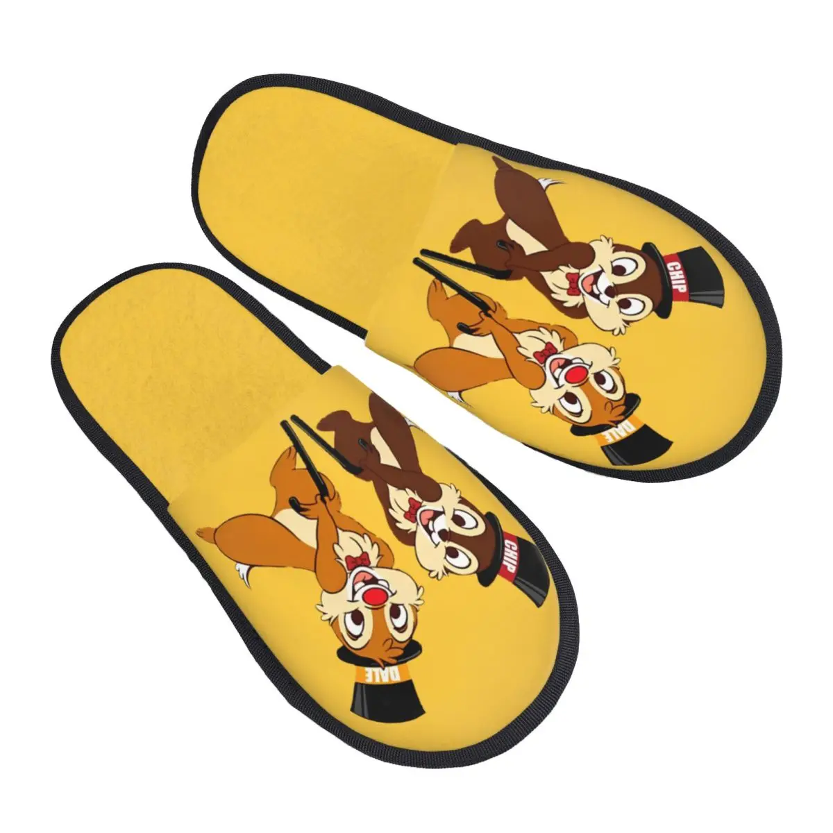 

Custom Chip 'n' Dale Soft Memory Foam House Slippers Women Animation Cozy Warm Anti-Skid Slipper