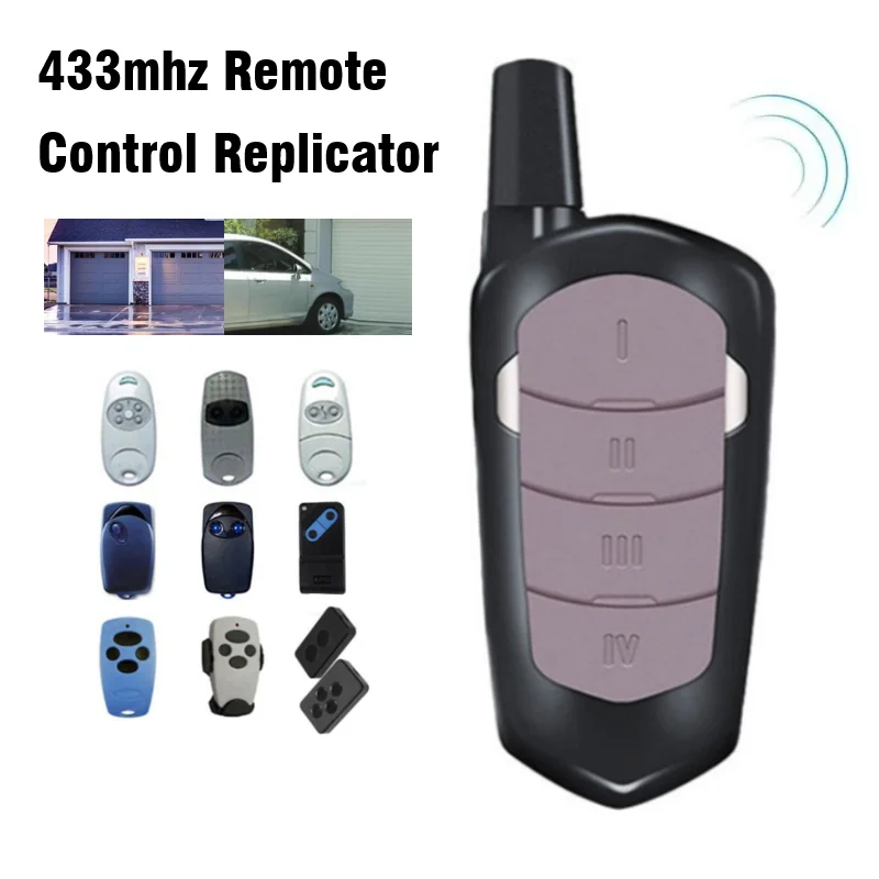 Garage Remote Control Duplicator 433mhz Gate Door Commands Opener 433 92mhz Electric Rolling Code Clone Access Portal Fixed Code