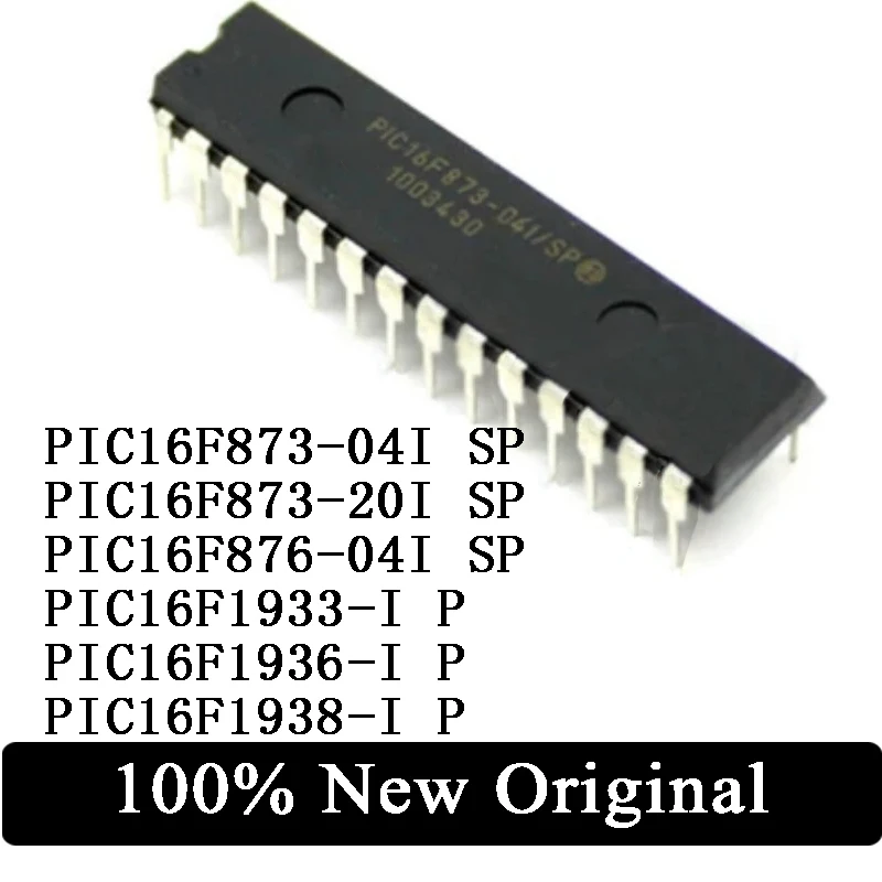 10Pcs PIC16F873-04I PIC16F873-20I PIC16F876-04I SP PIC16F1933-I PIC16F1936-I PIC16F1938-I P DIP-28 8-bit MCU IC Chip In Stock