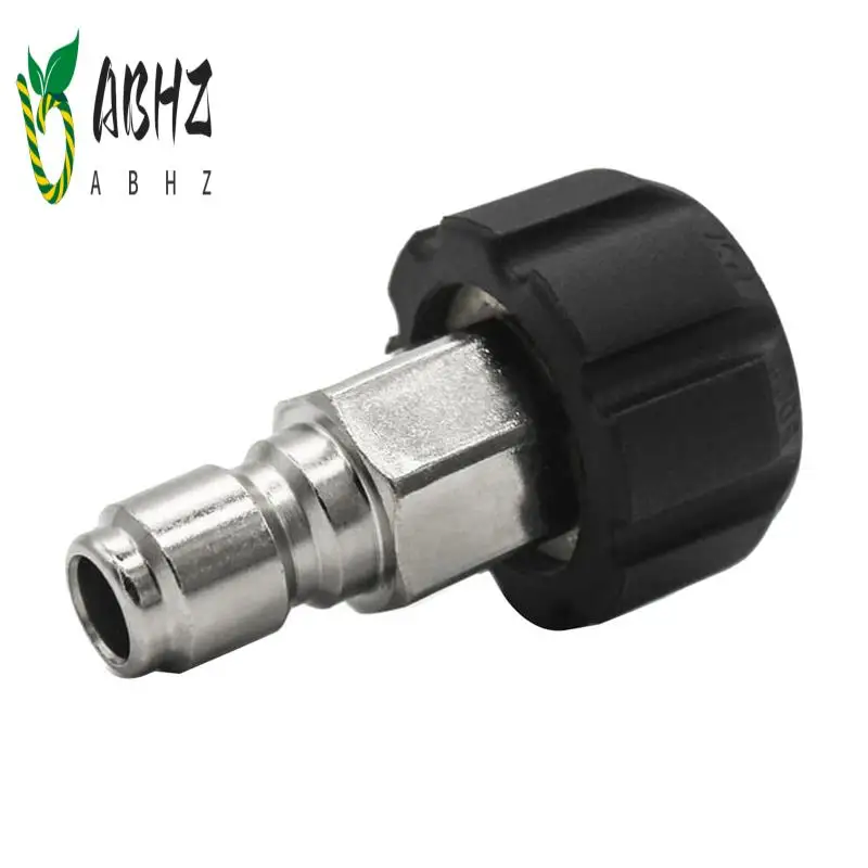 

ABHZ-Pressure Washer Quick Connector Adapter Kit M22 14Mm X 3/8Inch Quick Disconnect Plug 5000PSI High Pressure Brass Fitting