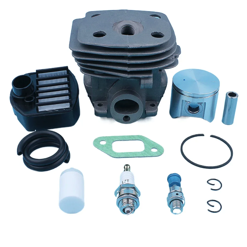 

47mm Cylinder Piston Air Fuel Filter Gas Line Kit For Jonsered CS 2159 CS 2156 CS2159 CS2156 EPA Chainsaw Big Bore Port Nikasil
