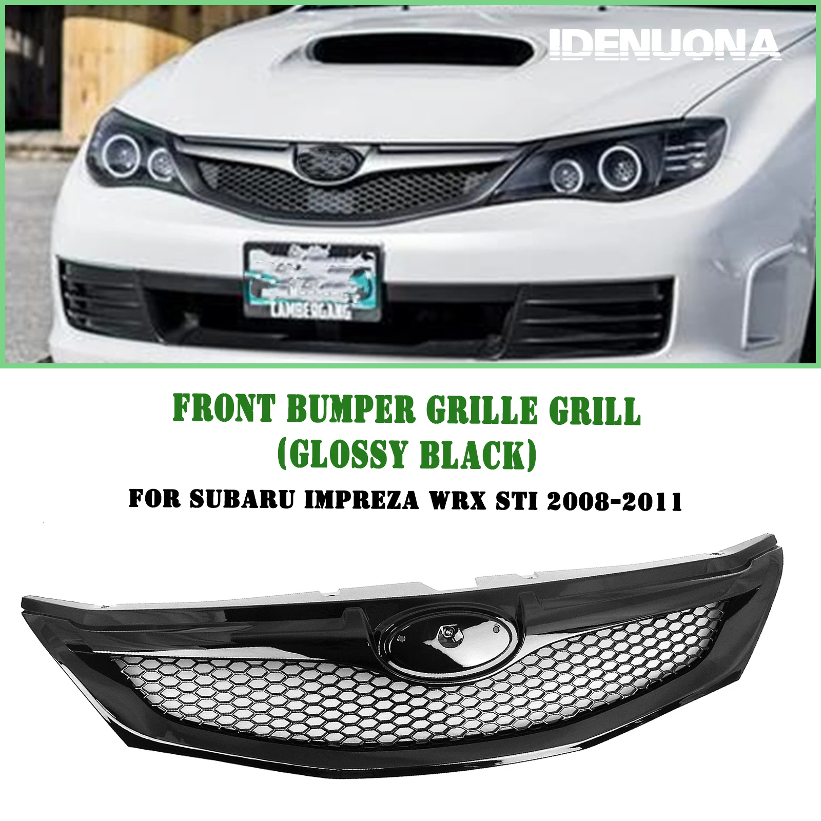 

Car Front Racing Grill Hood Mesh For Subaru Impreza WRX STi 2008-2011