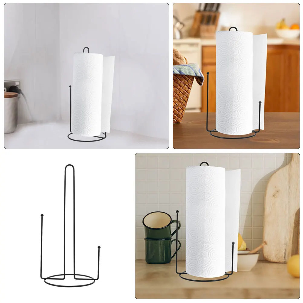 

2 Pcs Kitchen Paper Towel Holder Rack Stand Dining Table Modern Countertop Iron