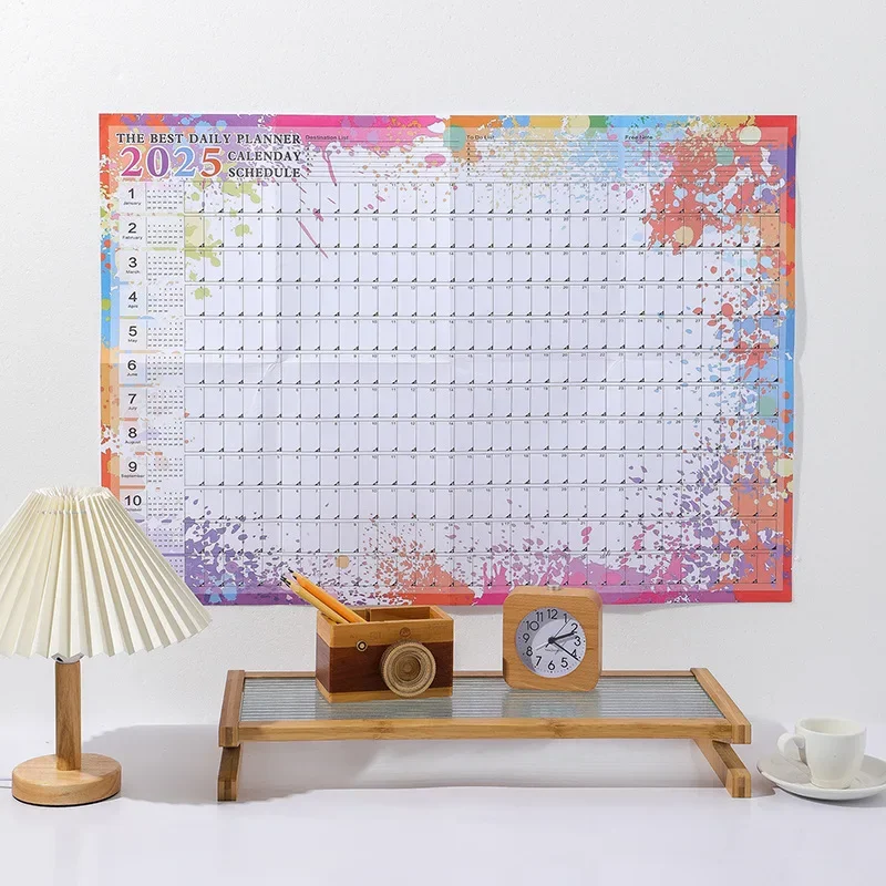 2025 Calendar Planner Annual To Do List Wall Hanging Calendar Kawaii Yearly Target List Agenda Schedule Organizer Home Office