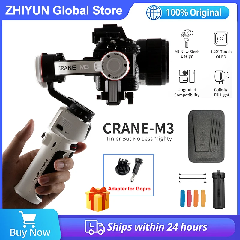 

Zhiyun Crane M3 3-Axis Handheld Gimbal Stabilizer for Mirrorless Cameras Smart Phone Action Cams for Sony/Canon/iPhone