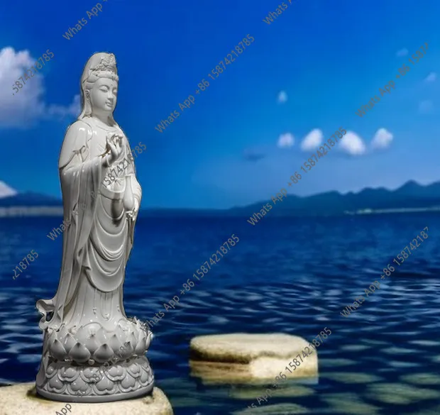 

Bn Nanhai Bodhisattva Dehua White Porcelain Crafts Home Ornament New Chinese Desktop Buddha Statue Ceramic Entrance
