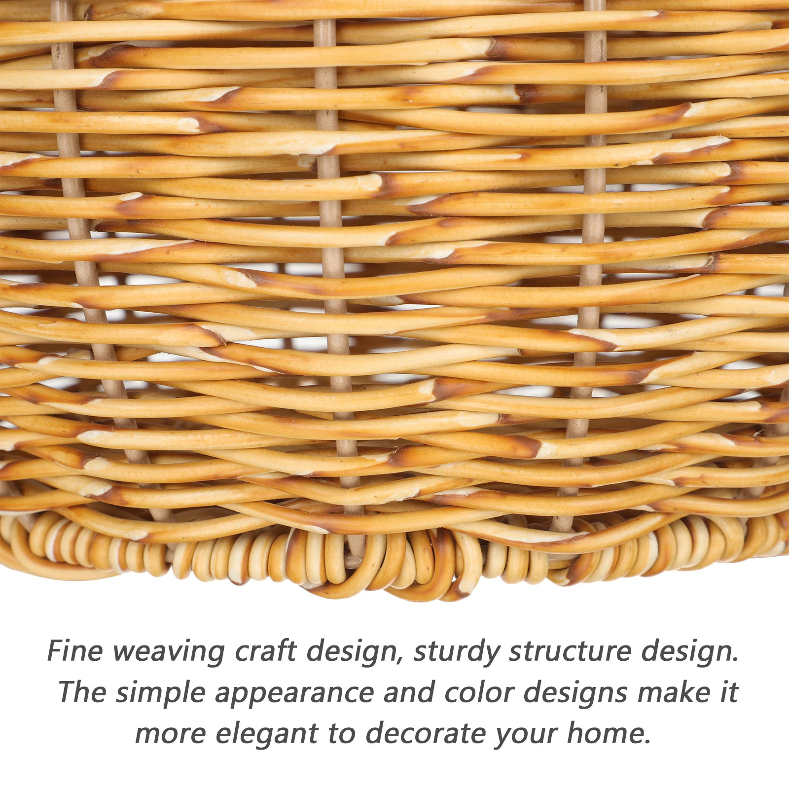 

Retro Woven Basket s Storage Lid for Home Multi function Easy Clean Fruit Container Household Egg Holder Lightweight