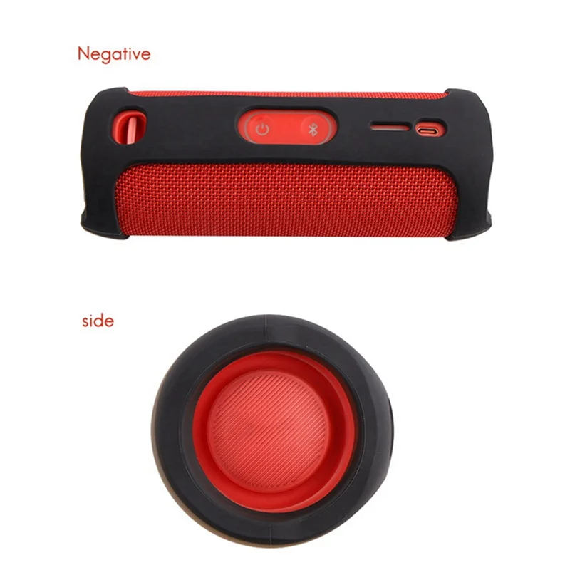 L72A-2X حافظة واقية لمكبر صوت بلوتوث وغطاء حماية من السيليكون صديق للبيئة لهاتف Flip 5 - أسود #6