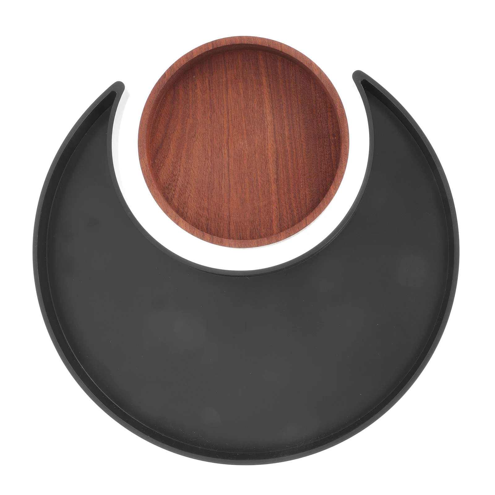 

1 set Wooden Moon ABS Essential Oil Tray Material Smooth Surface Essential Oil Stone Round Shape Home Decor Storage Container
