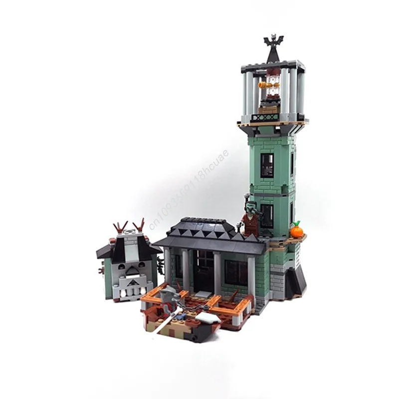 730 個 MOC ホーンテッド灯台 nan モデルビルディングブロッククリエイティブ建築クラフトおもちゃレンガクリスマスギフト